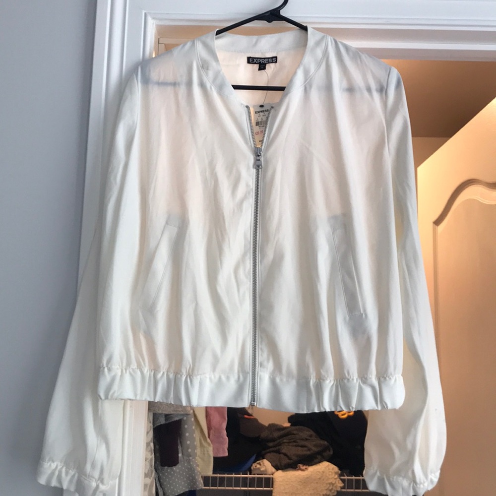 Dressy windbreaker zip up jacket